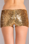 BW1676HP Sequin Booty Shorts - Hot Pink